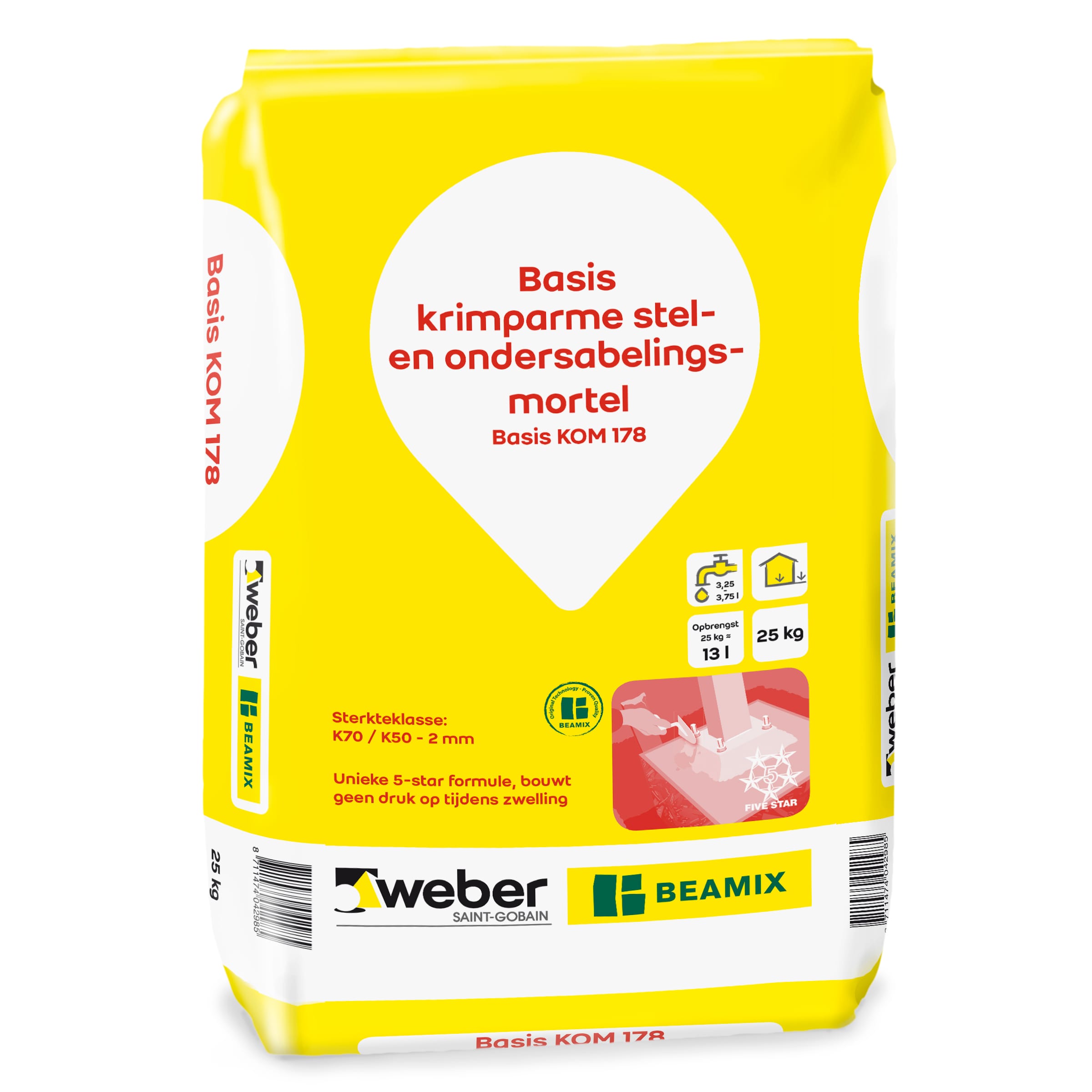 Beamix krimparme ondersabelmortel 180 | Stiho.nl Beamix krimparme ondersabelmortel 180