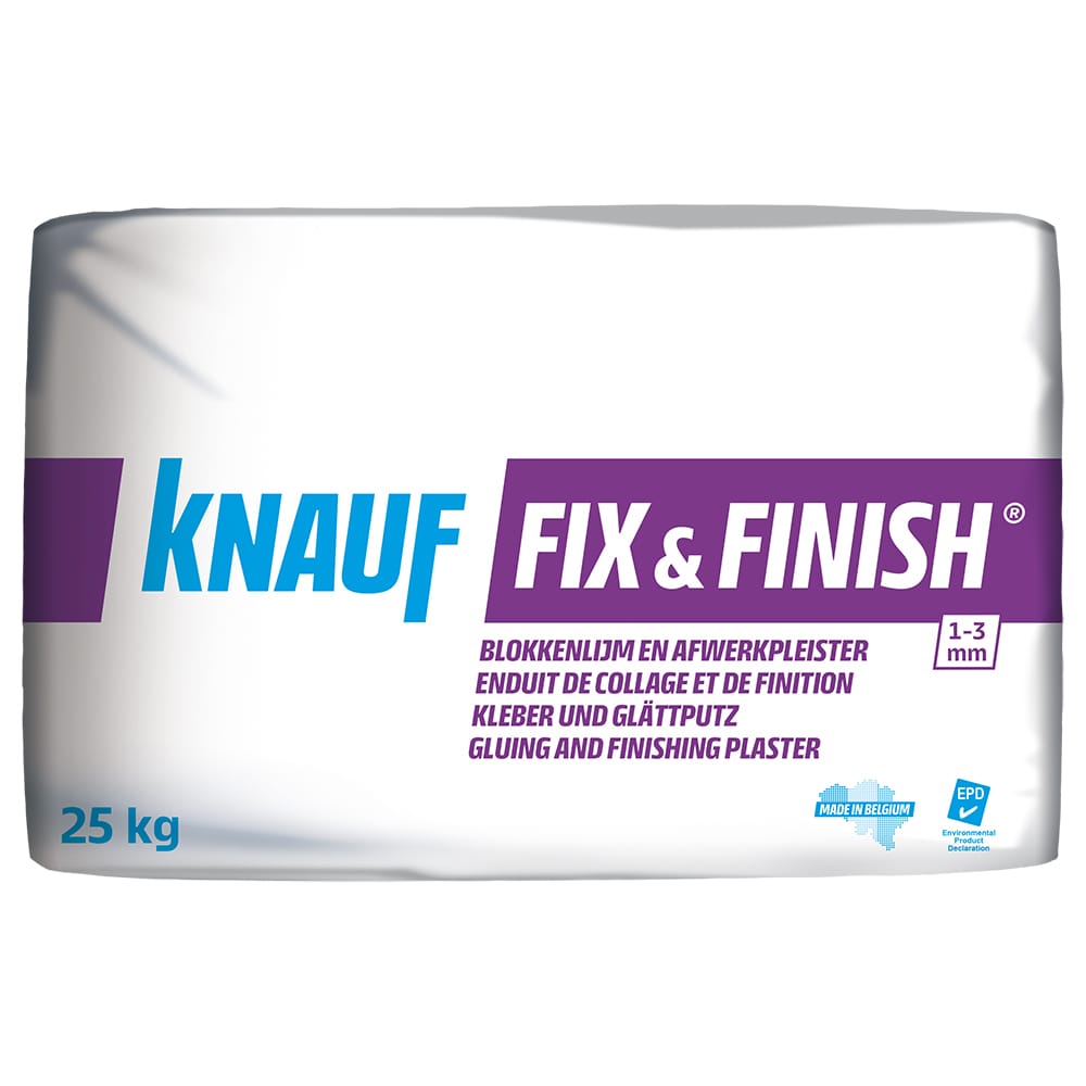 Knauf fix & finish gipsmortel | Stiho.nl Knauf fix & finish gipsmortel