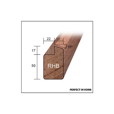 Hardhout raamhout R1 40x67mm | Stiho.nl Hardhout raamhout R1 40x67mm