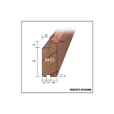 Hardhout raamhout R 40x90mm | Stiho.nl Hardhout raamhout R 40x90mm