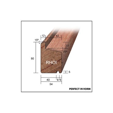 Hardhout raamhout ROX 54x78mm | Stiho.nl Hardhout raamhout ROX 54x78mm