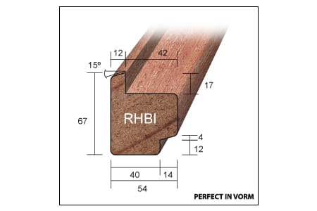 Hardhout raamhout RSX 54x67mm | Stiho.nl Hardhout raamhout RSX 54x67mm