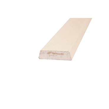 Hardhout koplat schuin wit 12x45mm | Stiho.nl Hardhout koplat schuin wit 12x45mm