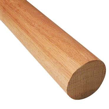 Hardhouten trapleuning rond 45mm | Stiho.nl Hardhouten trapleuning rond 45mm
