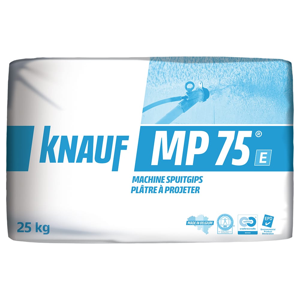 Knauf MP75 spuitgips 25kg | Stiho.nl Knauf MP75 spuitgips 25kg