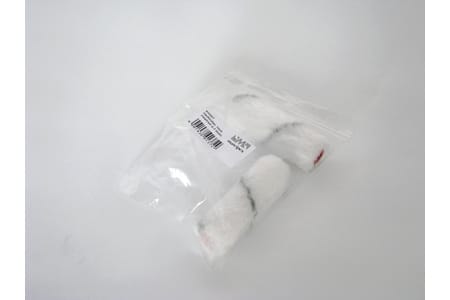 Vachtroller Rubbercover zwart/wit 10cm | Stiho.nl Vachtroller Rubbercover zwart/wit 10cm
