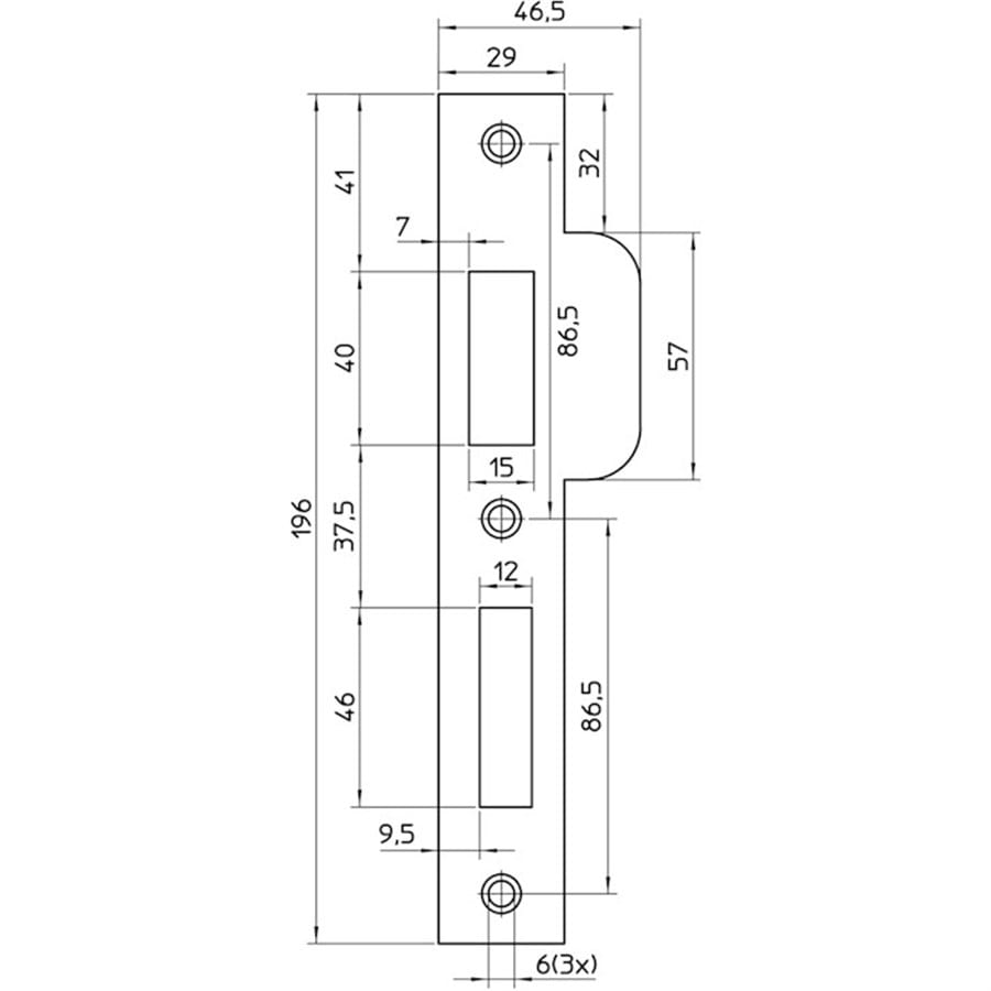 Nemef sluitplaat P646/17 links | Stiho.nl Nemef sluitplaat P646/17 links