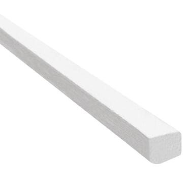 Meranti glaslat 2x wit schuin 12x14mm | Stiho.nl Meranti glaslat 2x wit schuin 12x14mm