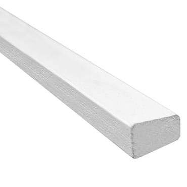 Meranti glaslat 2x wit schuin 15x33mm | Stiho.nl Meranti glaslat 2x wit schuin 15x33mm