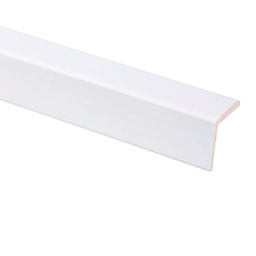 Grenen hoeklat 2x wit gegr 18x18mm PEFC | Stiho.nl Grenen hoeklat 2x wit gegr 18x18mm PEFC