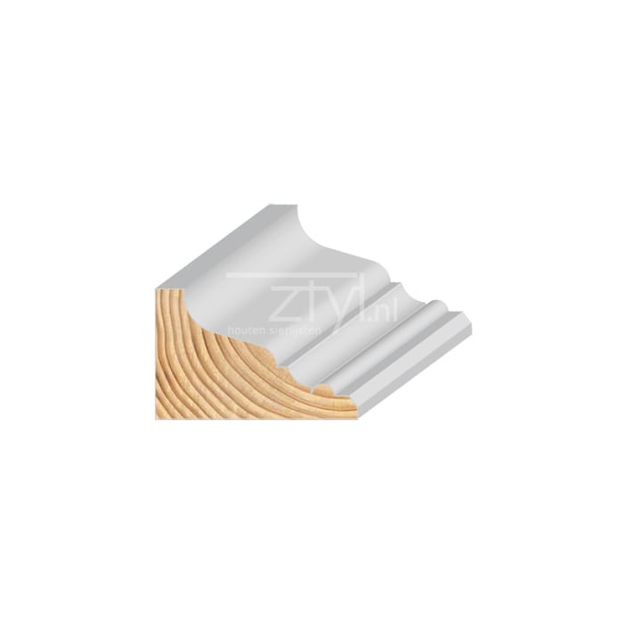 FM Grenen Kooflijst kraal wit 45x70mm | Stiho.nl FM Grenen Kooflijst kraal wit 45x70mm