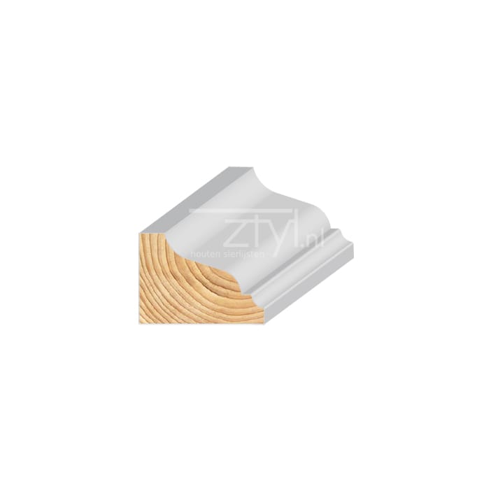 FM Grenen Kooflijst lambri wit 40x55mm | Stiho.nl FM Grenen Kooflijst lambri wit 40x55mm