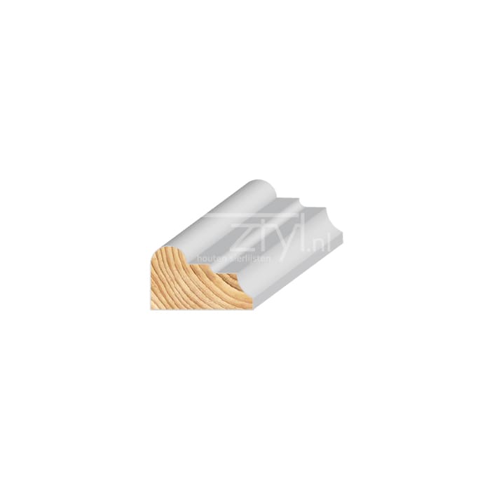 FM Grenen Bordenlijst wit 28x45mm | Stiho.nl FM Grenen Bordenlijst wit 28x45mm