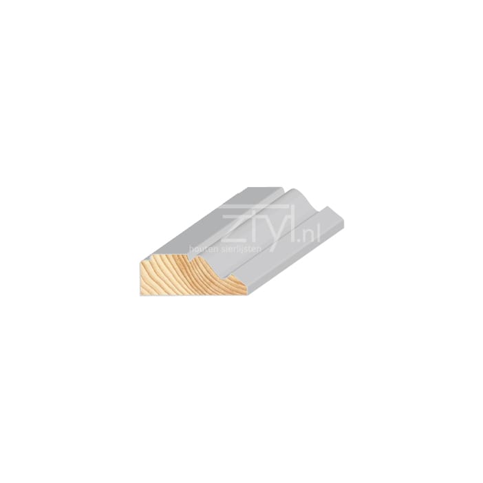 FM Grenen Koplijst wit 18x44mm | Stiho.nl FM Grenen Koplijst wit 18x44mm