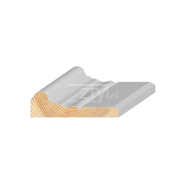FM Grenen Architraaf wit 28x95mm | Stiho.nl FM Grenen Architraaf wit 28x95mm