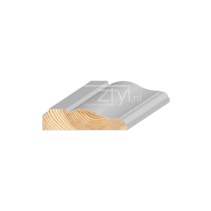 FM Grenen Volantlijst wit 20x80mm | Stiho.nl FM Grenen Volantlijst wit 20x80mm