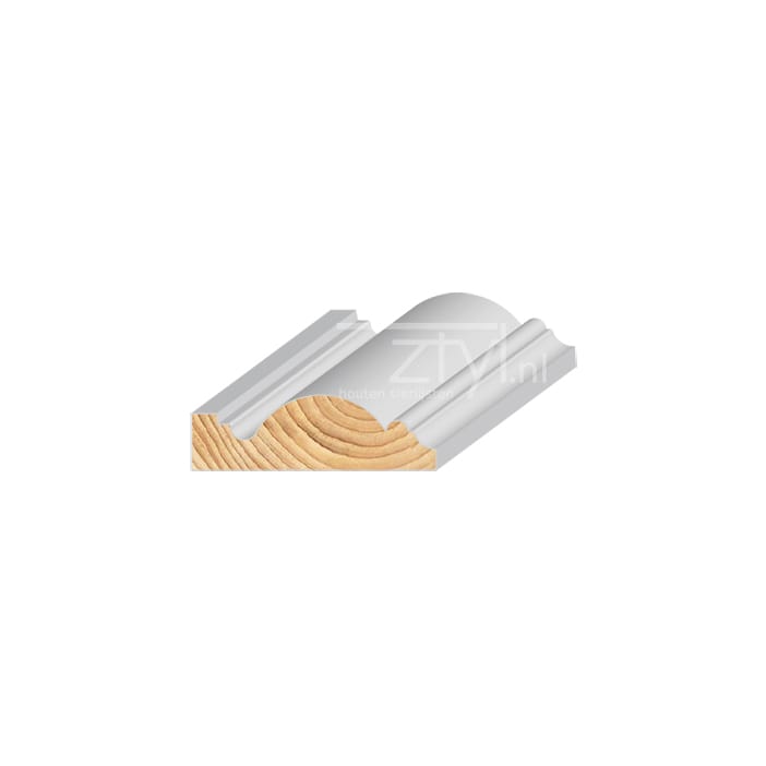 FM Grenen Lambrilijst wit 21x69mm | Stiho.nl FM Grenen Lambrilijst wit 21x69mm
