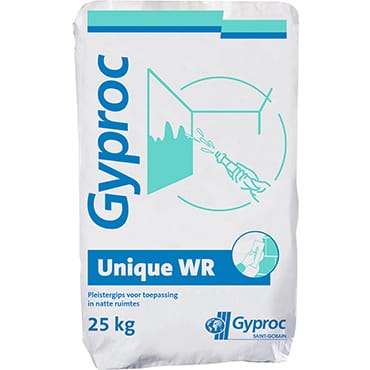 Gyproc Unique WR spuitgips 25kg | Stiho.nl Gyproc Unique WR spuitgips 25kg