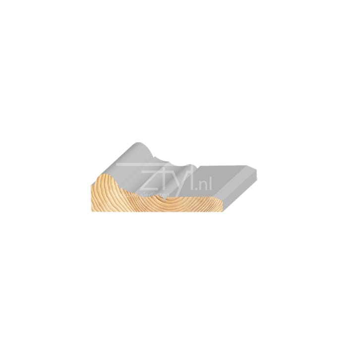 FM Grenen Architraaf wit 21x68mm | Stiho.nl FM Grenen Architraaf wit 21x68mm
