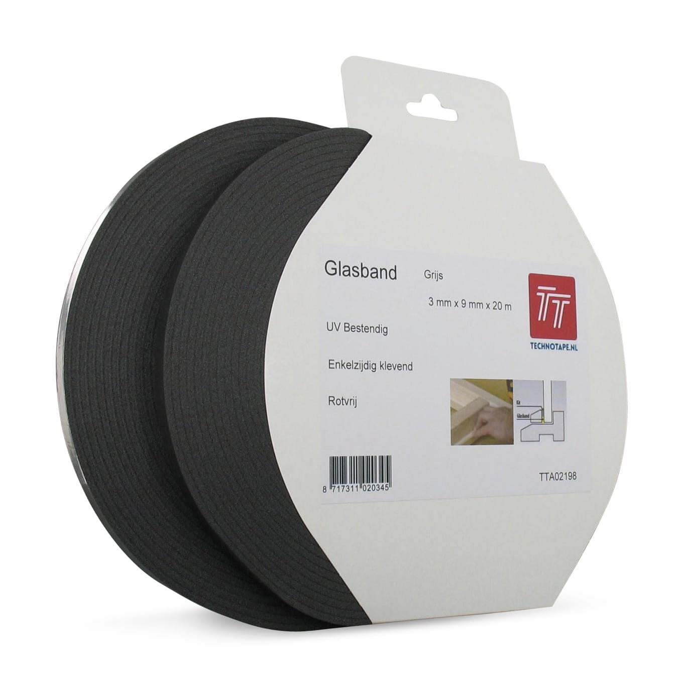 Glasband PE grijs | Stiho.nl Glasband PE grijs