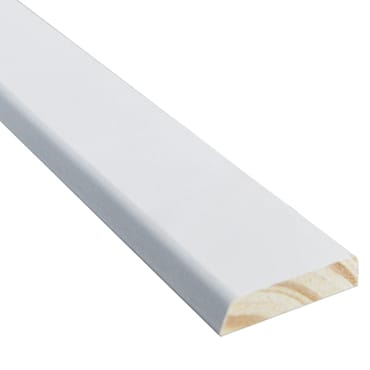 Grenen koplat wit schuin 12x45mm FSC | Stiho.nl Grenen koplat wit schuin 12x45mm FSC