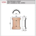 Koramic vorst vario halfrond dubbele wel product photo